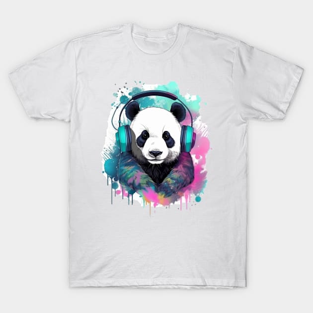 Pop Panda T-Shirt by Phygital Fusion